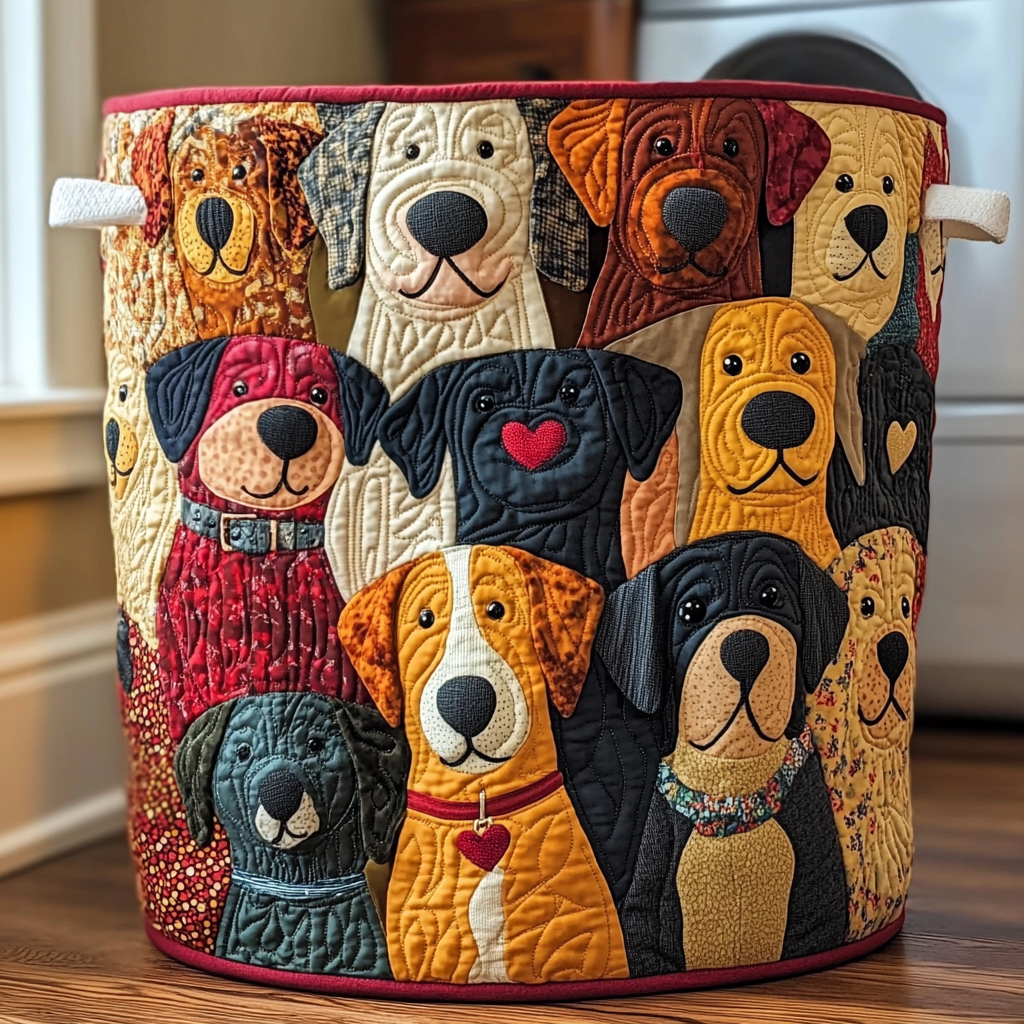 Bunte Hunde | Wäschekorb