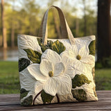 Elegante gesteppten Handtasche mit floralem Muster