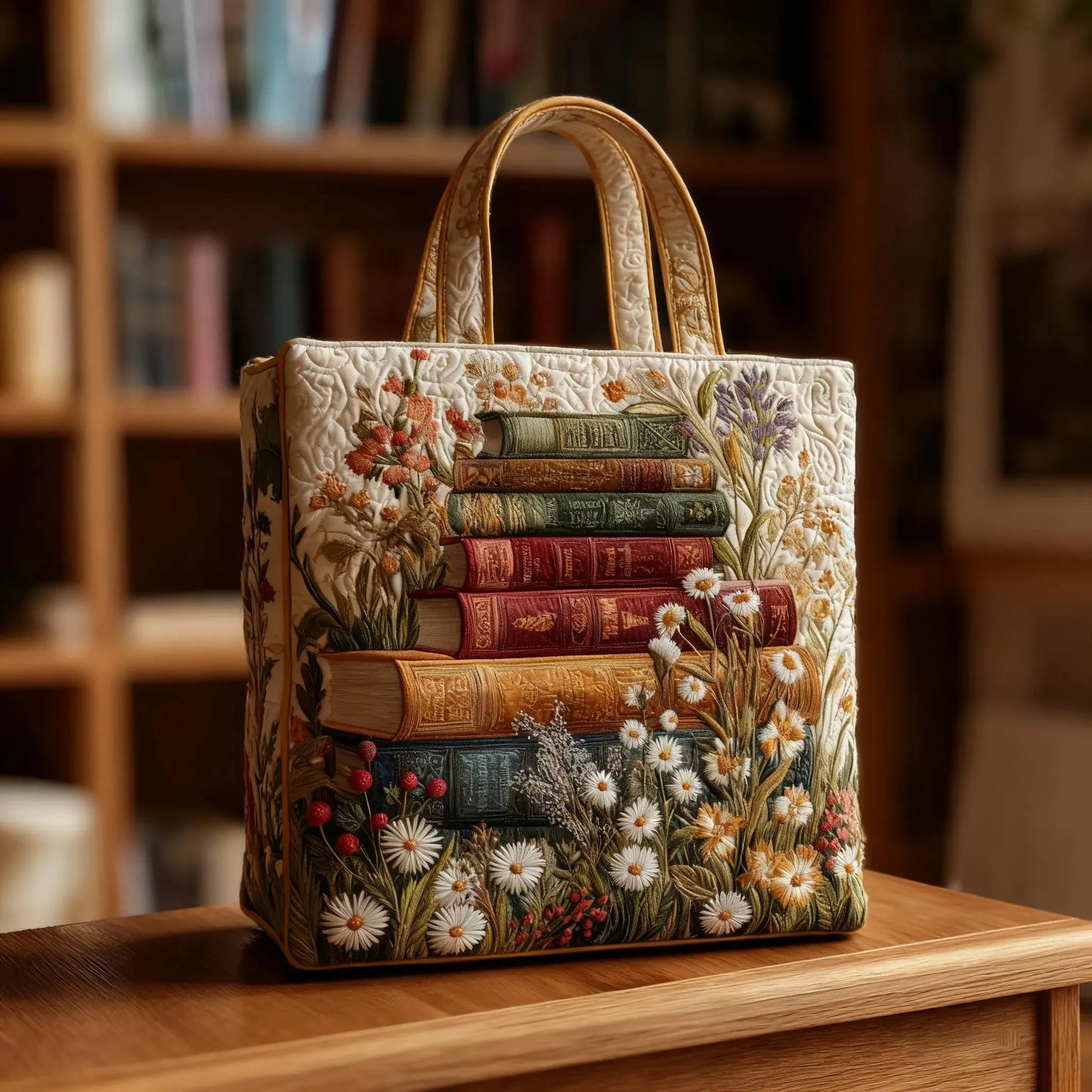 gesteppt Tasche mit floralem Design