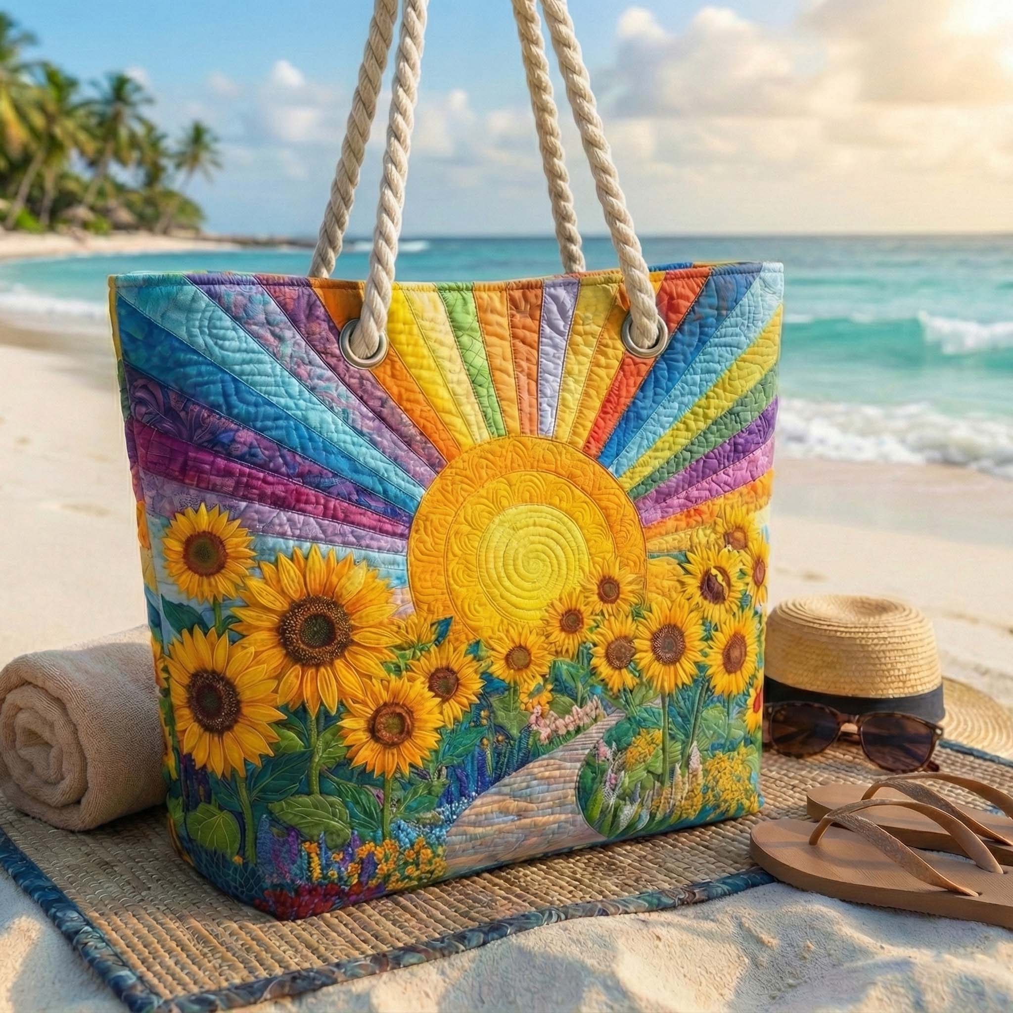 Strandtasche | Regenbogen Sonne