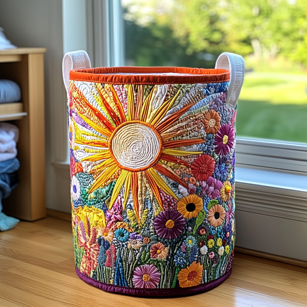 Wäschekorb | Sonnenblume in Blüte