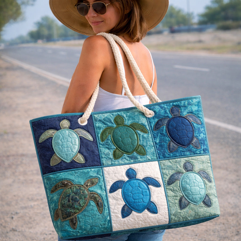 Strandtasche | Blaue Schildkröte