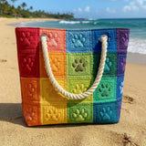 Strandtasche | Pfotenabdruck-Patch